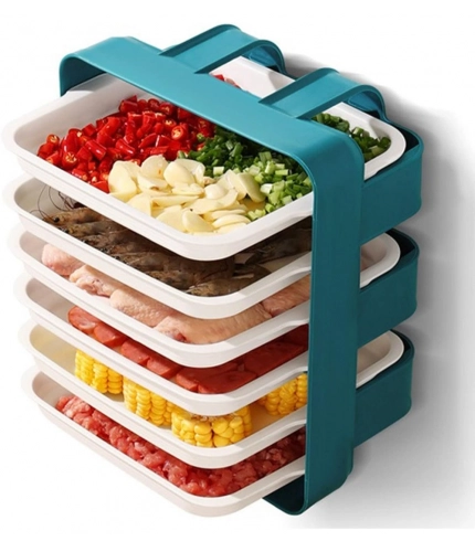 Generic Plastic 6 Layer Kitchen Rack Stand (Blue)