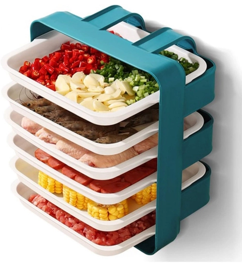 Generic Plastic 6 Layer Kitchen Rack Stand (Blue)