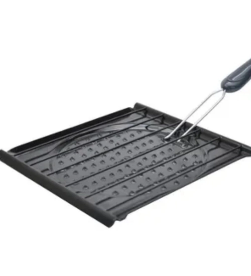 Generic Steel Toaster Grill with Foldable Handle Easy to Stainless Steel (Black)