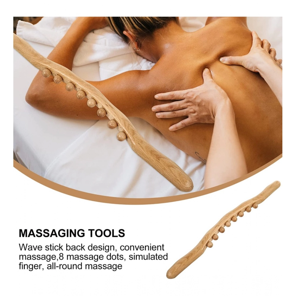Generic Wood Gua Sha Massager Therapy Tool Manual 8 Beads (Wood) Generic Wood Gua Sha Massager Therapy Tool Manual 8 Beads (Wood)