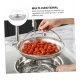 Generic Steel Basket Plate Household Food Steamer Stainless Steel Handle (Silver) Generic Steel Basket Plate Household Food Steamer Stainless Steel Handle (Silver)