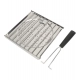 Generic Steel Toaster White Foldable Stainless Steel Grilling Pan (Silver) Generic Steel Toaster White Foldable Stainless Steel Grilling Pan (Silver)