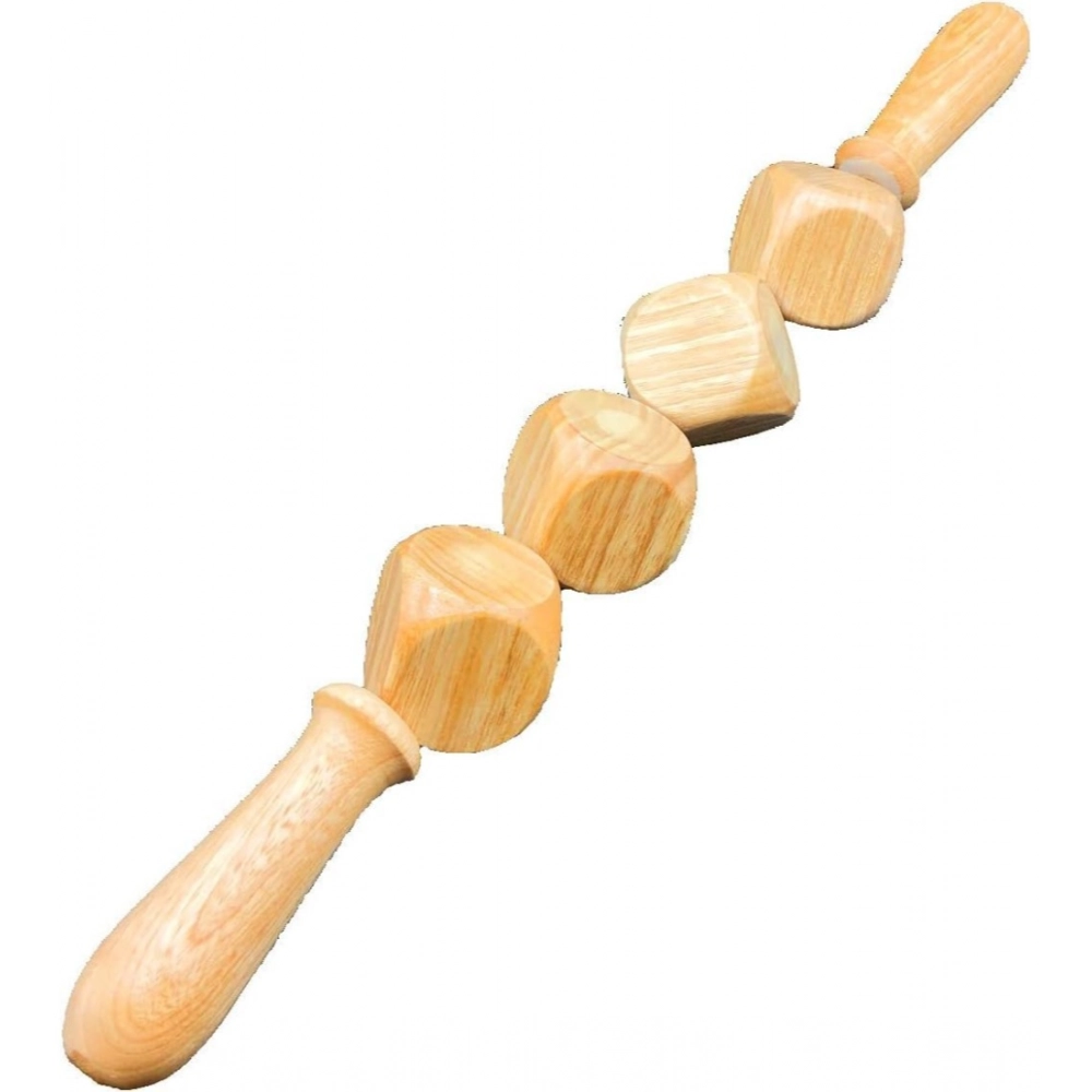 Generic Wood 4 Ball Body Roller Massager Stick (Wood) Generic Wood 4 Ball Body Roller Massager Stick (Wood)