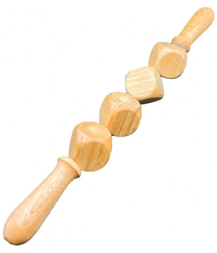 Generic Wood 4 Ball Body Roller Massager Stick (Wood)