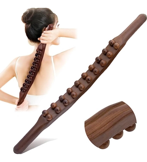 Generic Wood Gua Sha Stick Therapy Massager (Brown)