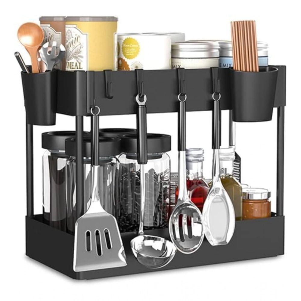 Generic Plastic Tier Under Sink Organizer (Black) Generic Plastic Tier Under Sink Organizer (Black)