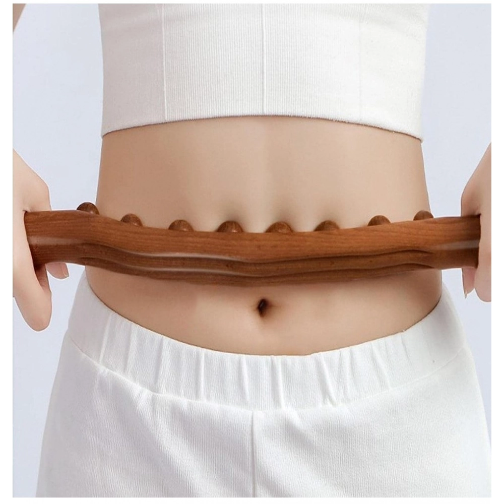 Generic Wood Gua Sha Massager Therapy Tool Soft Manual 8 Beads Roller (Brown) Generic Wood Gua Sha Massager Therapy Tool Soft Manual 8 Beads Roller (Brown)