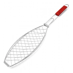 Generic Steel Roasting Fish Grilling Basket (Silver)