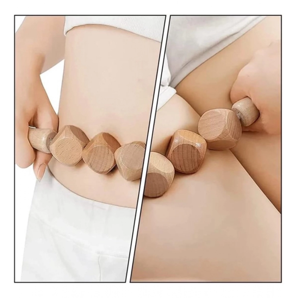 Generic Wood 4 Ball Body Roller Massager Stick (Wood) Generic Wood 4 Ball Body Roller Massager Stick (Wood)