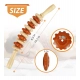 Generic Wood Wheel Roller Massage Stick (Wood - Brown) Generic Wood Wheel Roller Massage Stick (Wood - Brown)