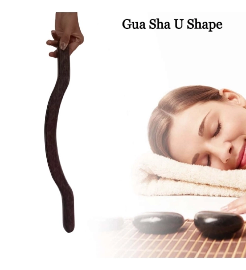 Generic Wood U Shape Massage Tools (Brown)