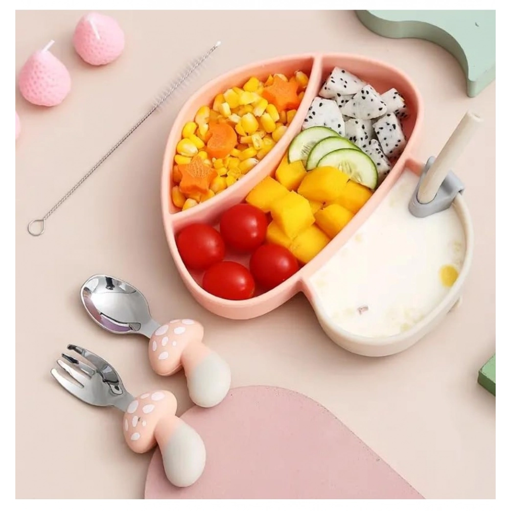 Generic Silicon Mushroom Children Plate Tablewar (Multicolor) Generic Silicon Mushroom Children Plate Tablewar (Multicolor)