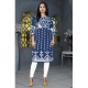 Generic Women's Rayon Printed Round Neck 3-4th Sleeve Kurti (Blue) Generic Women's Rayon Printed Round Neck 3-4th Sleeve Kurti (Blue)