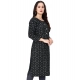 Generic Women's Rayon Printed Round Neck 3-4 th Sleeve Kurti (Black) Generic Women's Rayon Printed Round Neck 3-4 th Sleeve Kurti (Black)