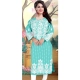 Generic Women's Georgette Printed Round Neck 3-4th Sleeve Kurti (Sky) Generic Women's Georgette Printed Round Neck 3-4th Sleeve Kurti (Sky)