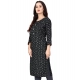 Generic Women's Rayon Printed Round Neck 3-4 th Sleeve Kurti (Black) Generic Women's Rayon Printed Round Neck 3-4 th Sleeve Kurti (Black)