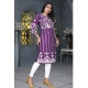 Generic Women's Rayon Printed Round Neck 3-4th Sleeve Kurti (Purple) Generic Women's Rayon Printed Round Neck 3-4th Sleeve Kurti (Purple)