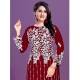 Generic Women's Rayon Printed Round Neck 3-4th Sleeve Kurti (Maroon) Generic Women's Rayon Printed Round Neck 3-4th Sleeve Kurti (Maroon)