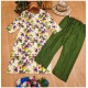 Generic Women's Rayon Printed Round Neck 3-4th Sleeve Kurti With Pant Set (Green) Generic Women's Rayon Printed Round Neck 3-4th Sleeve Kurti With Pant Set (Green)