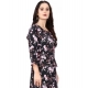 Generic Women's Rayon Printed Round Neck 3-4 th Sleeve Kurti (Black) Generic Women's Rayon Printed Round Neck 3-4 th Sleeve Kurti (Black)