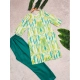 Generic Women's Rayon Printed Round Neck 3-4th Sleeve Kurti With Pant Set (Green) Generic Women's Rayon Printed Round Neck 3-4th Sleeve Kurti With Pant Set (Green)