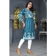 Generic Women's Rayon Printed Round Neck 3-4th Sleeve Kurti (Rama) Generic Women's Rayon Printed Round Neck 3-4th Sleeve Kurti (Rama)