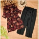 Generic Women's Muslin Printed Mandarin Collar 3-4 th Sleeve Kurti With Pant Set (Black) Generic Women's Muslin Printed Mandarin Collar 3-4 th Sleeve Kurti With Pant Set (Black)
