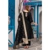 Generic Women's Cotton Blend Printed Round Neck Kurti with Pant and Dupatta Set (Black)