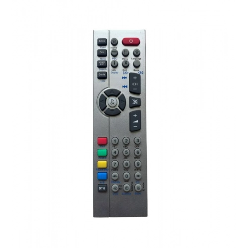 Generic DTH Remote No. URC27-VC80 Compatible-Replacement for Videocon DTH Satellite Box- LCD TV Remote Control (Grey)