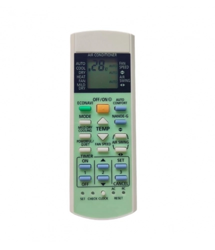 Generic AC Remote No. 187 Compatible-Replacement for Panasonic Inverter AC Remote Control (White)