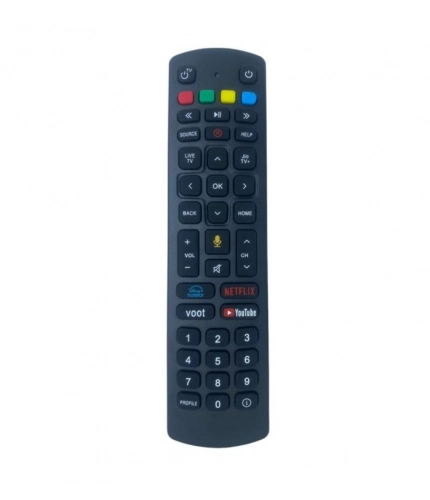 Generic Set Top Box Remote No. 1096 With YouTube Functions Compatible-Replacement for Jio Fiber Set Top Box Remote Control (Black)
