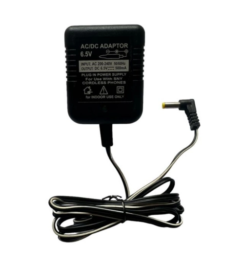 Generic 6.5V 500mA DC Power Adapter Power Supply AC Input 200-240 V for Toys- Cordless Phones- FM Radio- Other Electronic - IT Gadgets (Black)