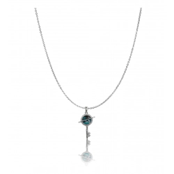 Generic Women's Stainless Steel Key Design Delicate Chain (Silver Plated)
