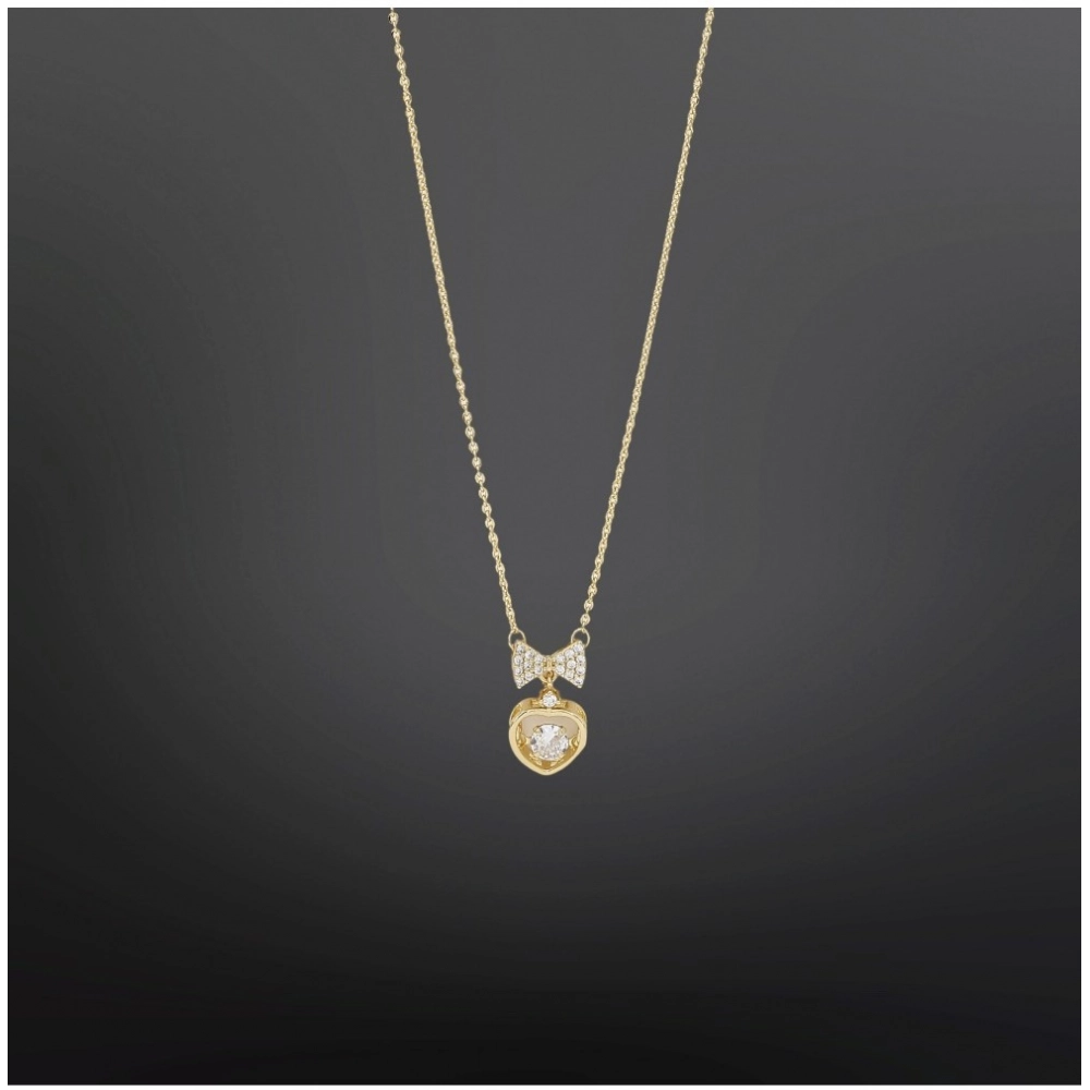 Generic Women's Stainless Steel Heart Shape Golden Delicate Pendent Chain (Gold Plated) Generic Women's Stainless Steel Heart Shape Golden Delicate Pendent Chain (Gold Plated)