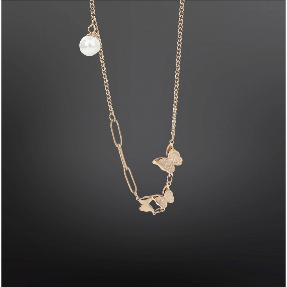 Generic Women's Stainless Steel Butterfly Pendent Delicate Chain (Gold Plated) Generic Women's Stainless Steel Butterfly Pendent Delicate Chain (Gold Plated)