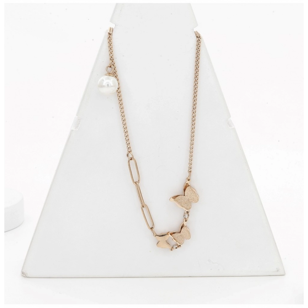 Generic Women's Stainless Steel Butterfly Pendent Delicate Chain (Gold Plated) Generic Women's Stainless Steel Butterfly Pendent Delicate Chain (Gold Plated)