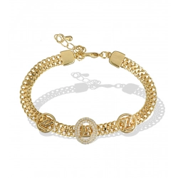 Generic Stainless Steel Unisex Gold Freesize Stainless Steel Loose Bracelet (Gold Plated)