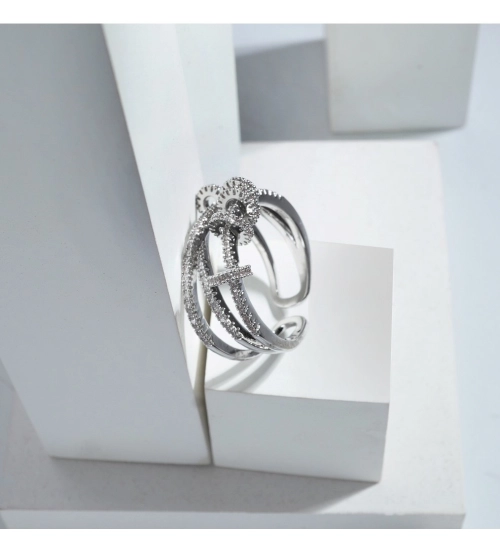 Generic Stainless Steel Silver High-quality Freesize Ring (Silver Plated)