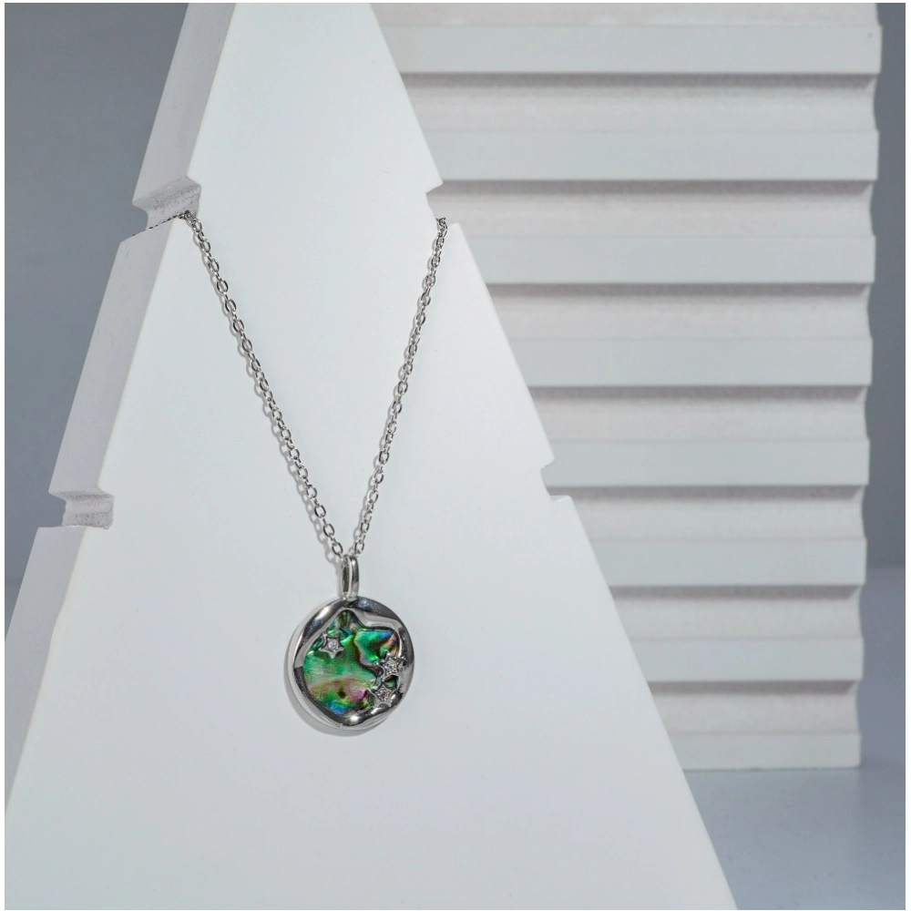 Generic Women's Stainless Steel Galaxy Pendent Delicate Chain (Silver Plated) Generic Women's Stainless Steel Galaxy Pendent Delicate Chain (Silver Plated)
