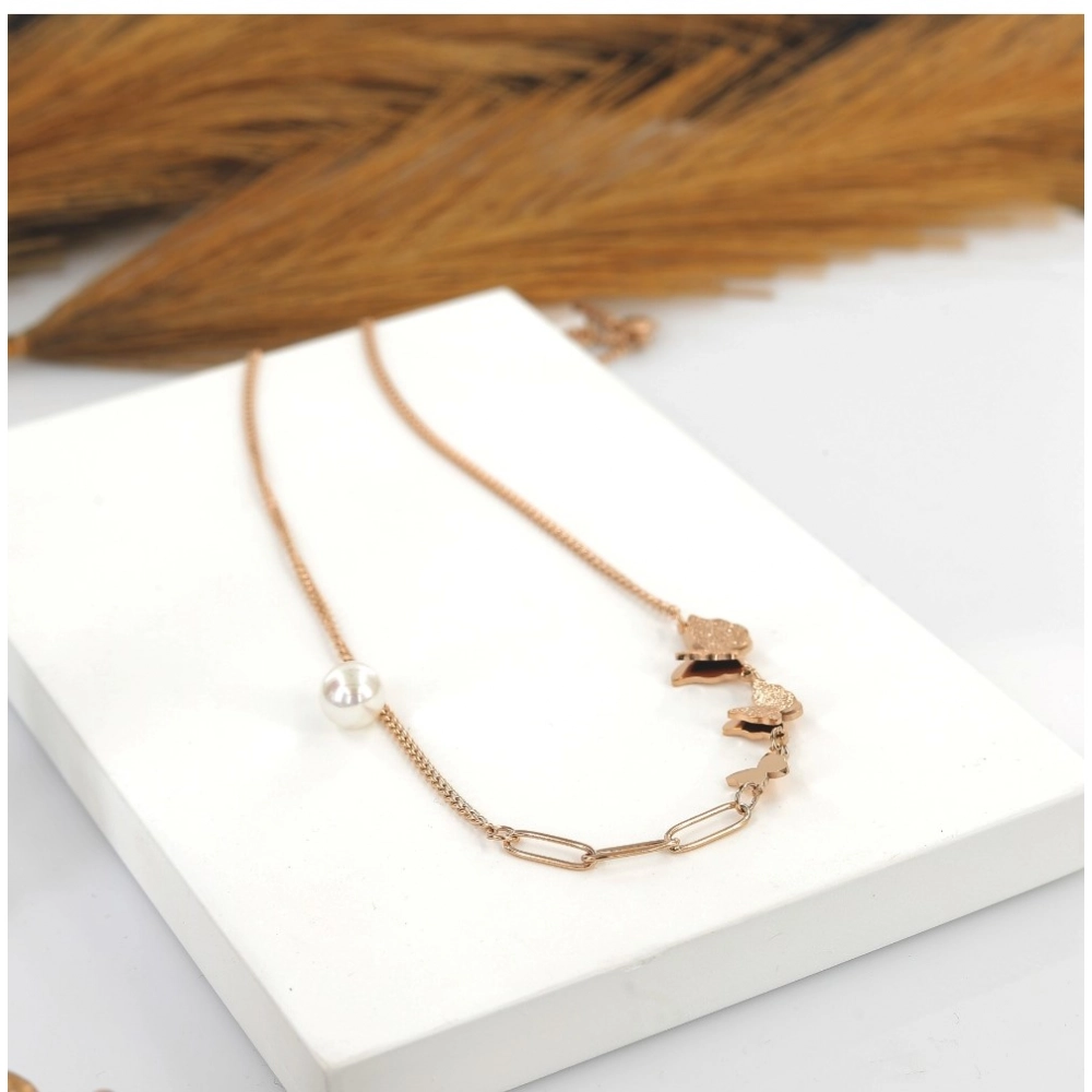 Generic Women's Stainless Steel Butterfly Pendent Delicate Chain (Gold Plated) Generic Women's Stainless Steel Butterfly Pendent Delicate Chain (Gold Plated)