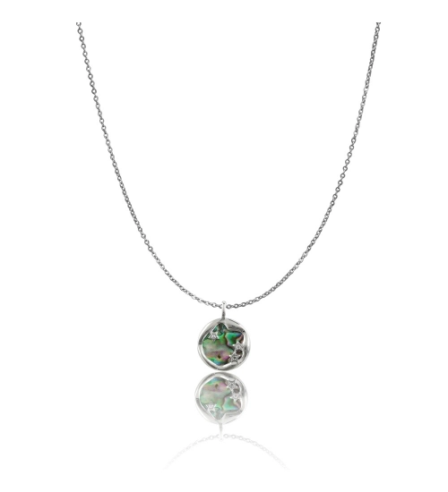 Generic Women's Stainless Steel Galaxy Pendent Delicate Chain (Silver Plated)