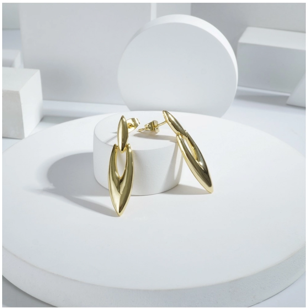 Generic Women's Stainless Steel Gold Earrings (Gold Plated) Generic Women's Stainless Steel Gold Earrings (Gold Plated)