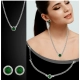Generic Women's Stainless Steel Green Color Silver Chain Western Combo Jewelry (Silver Plated) Generic Women's Stainless Steel Green Color Silver Chain Western Combo Jewelry (Silver Plated)