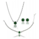 Generic Women's Stainless Steel Green Color Silver Chain Western Combo Jewelry (Silver Plated) Generic Women's Stainless Steel Green Color Silver Chain Western Combo Jewelry (Silver Plated)