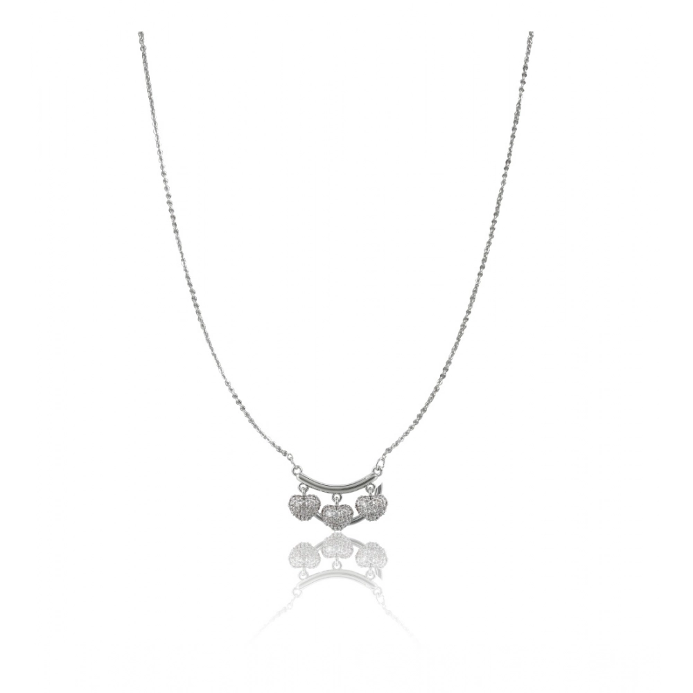 Generic Women's Stainless Steel Imported Stanless Steel Heart Pendent Chain (Silver Plated) Generic Women's Stainless Steel Imported Stanless Steel Heart Pendent Chain (Silver Plated)