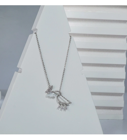 Generic Women's Stainless Steel Imported Stanless Steel Pendent Chain (Silver Plated)