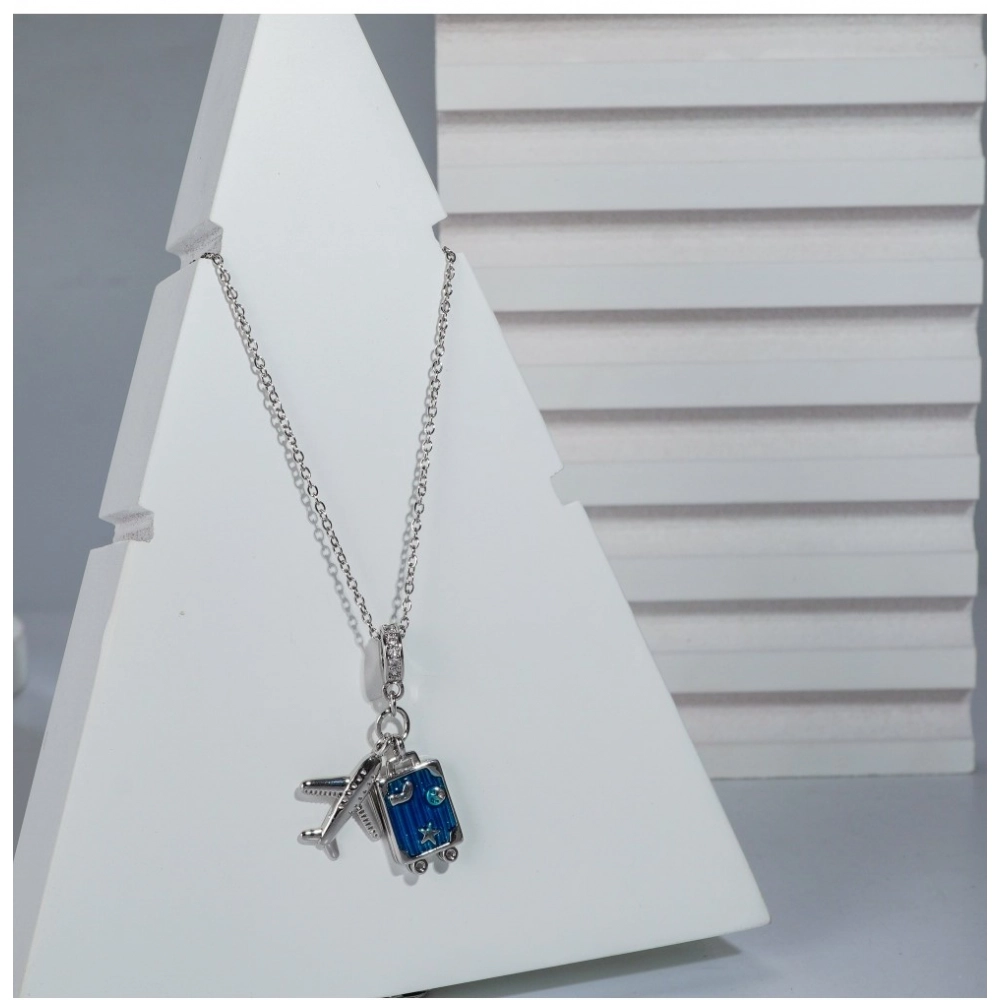 Generic Women's Stainless Steel Airplane Design Pendent Delicate Chain (Silver Plated) Generic Women's Stainless Steel Airplane Design Pendent Delicate Chain (Silver Plated)