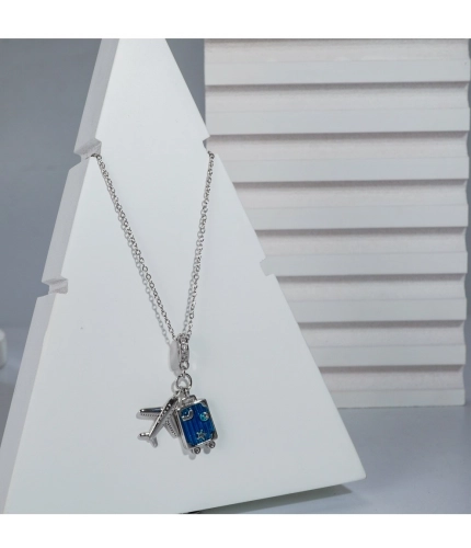 Generic Women's Stainless Steel Airplane Design Pendent Delicate Chain (Silver Plated) Generic Women's Stainless Steel Airplane Design Pendent Delicate Chain (Silver Plated)