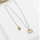 Generic Women's Stainless Steel Mini Suitcase Pendent Delicate Chain (Gold Plated)