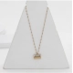 Generic Women's Stainless Steel Mini Suitcase Pendent Delicate Chain (Gold Plated)